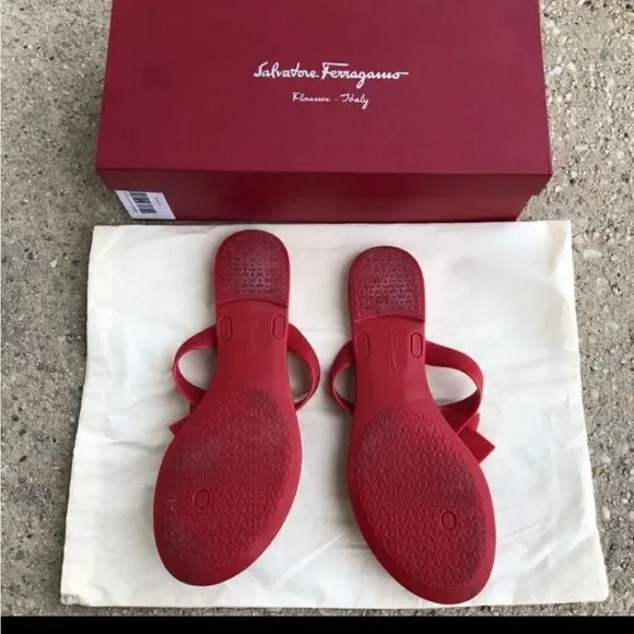 Authentic Salvatore Ferragamo Bali Sandals with box No Dust Bag - Picture 6 of 7